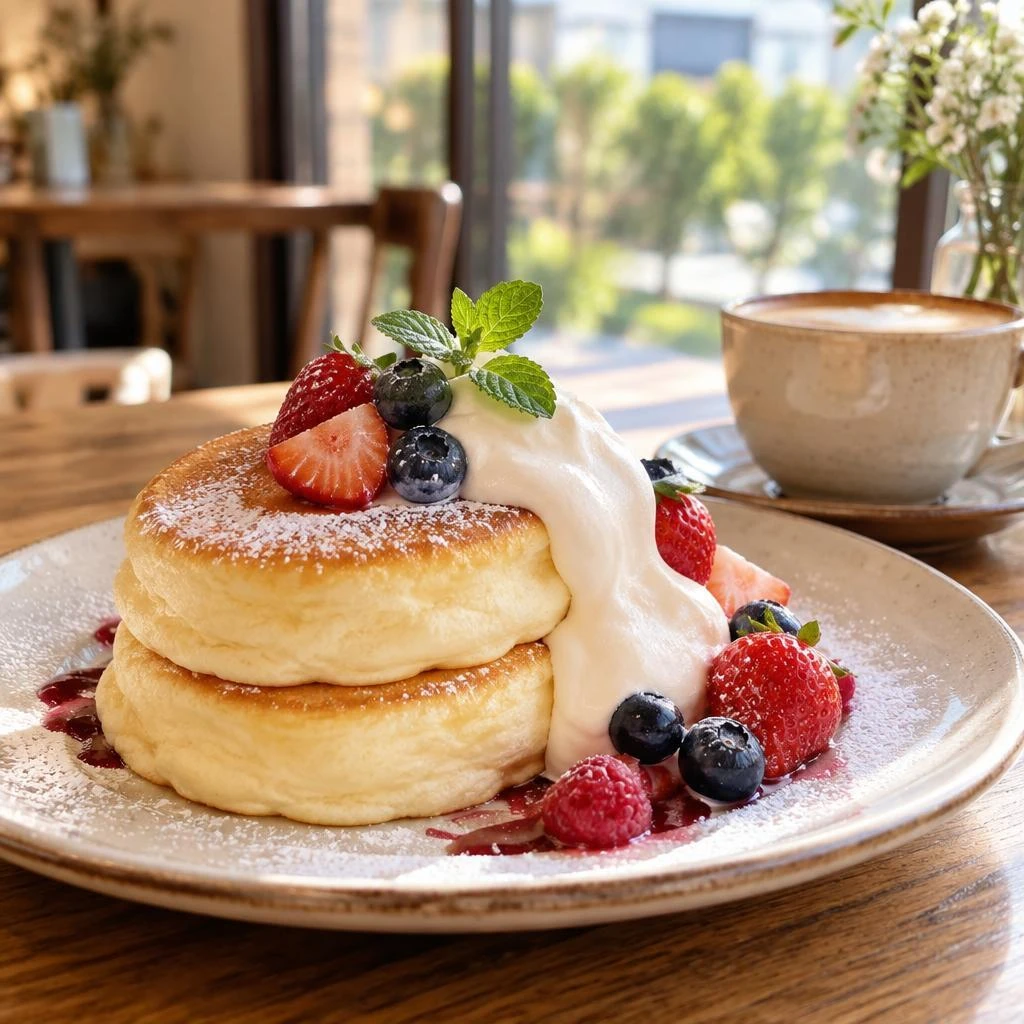 ふわとろパンケーキで、午後をとっておきのスイーツタイムに。久喜のおしゃれカフェで、心ほどける特別な体験を。