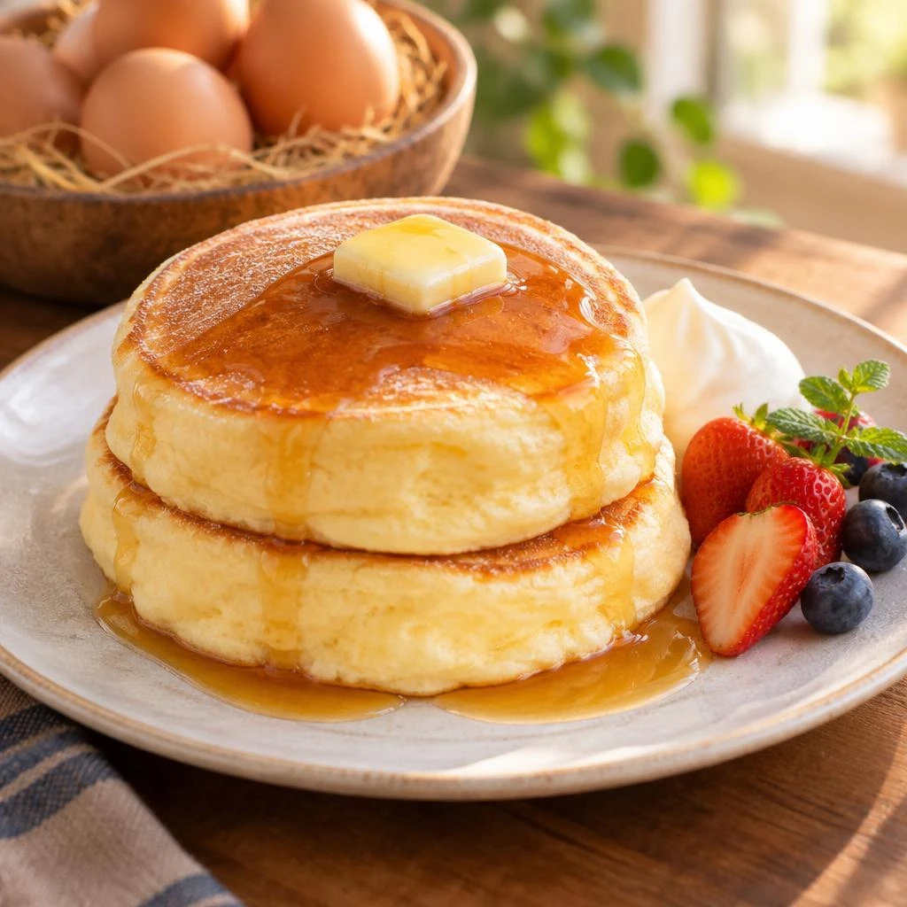 ひと口で笑顔に。御養卵のふわとろパンケーキ